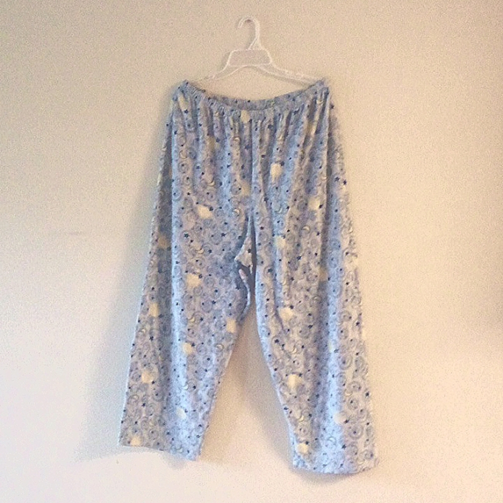 Moon & Star Size XL Light Blue Pajama Pants